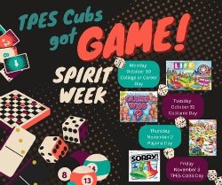 TPES Spirit Week Graphic